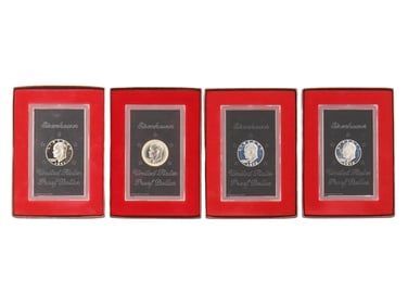 FOUR VINTAGE AMERICAN EISENHOWER ONE DOLLAR COINS