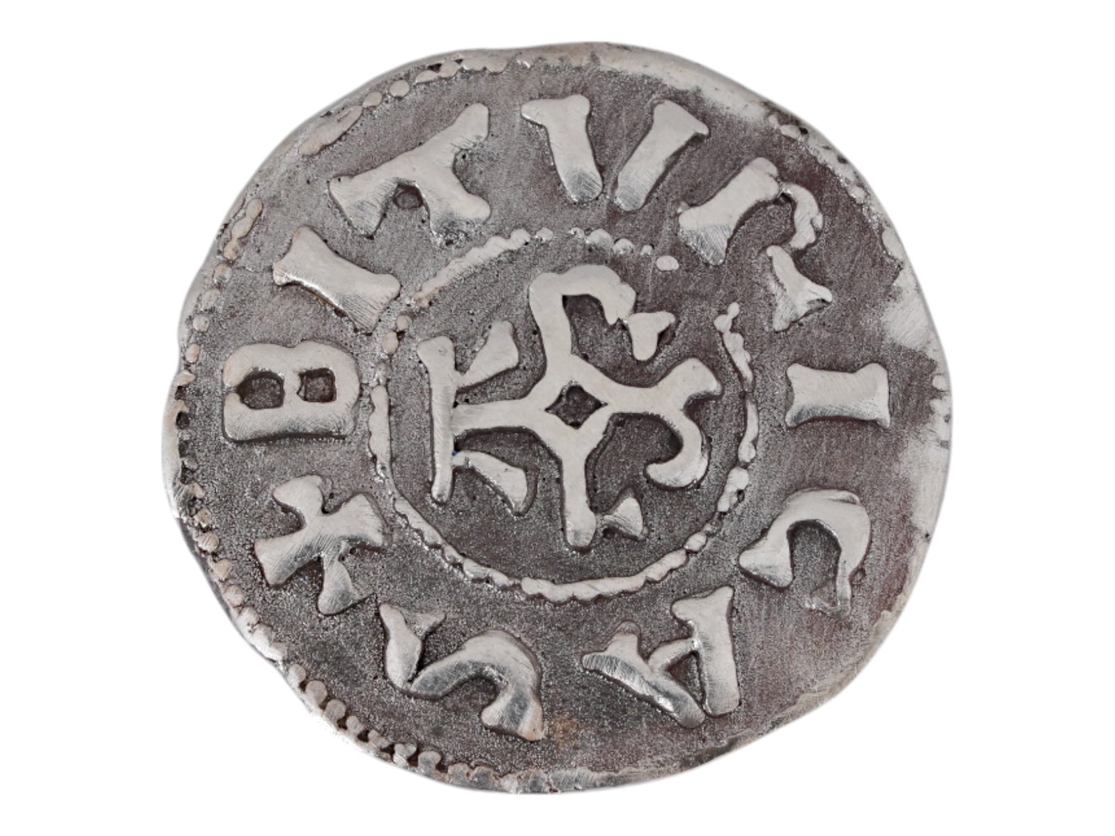 ANTIQUE FRENCH CAROLINGIAN CHARLES II SILVER COIN (1 of 3)