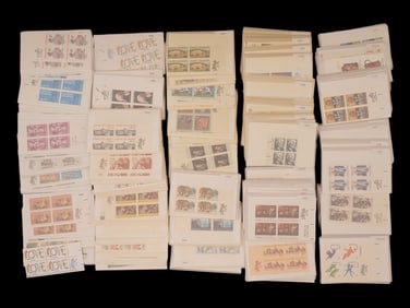 LARGE COLLECTION OF US POST STAMP SHEETS
