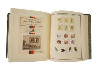 VINTAGE POSTAGE STAMP ALBUM GERMAN AND COLONIES