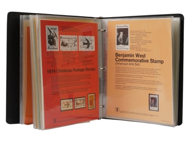 AMERICAN COMMEMORATIVE POSTAGE STAMP ALBUM