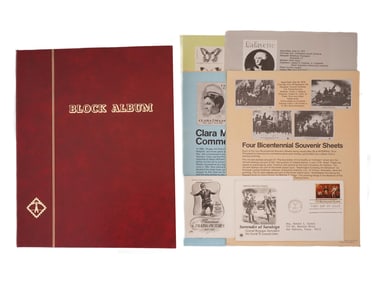 ALBUM PRINTED PLATES POSTAGE STAMPS FIRST DAY COVERS