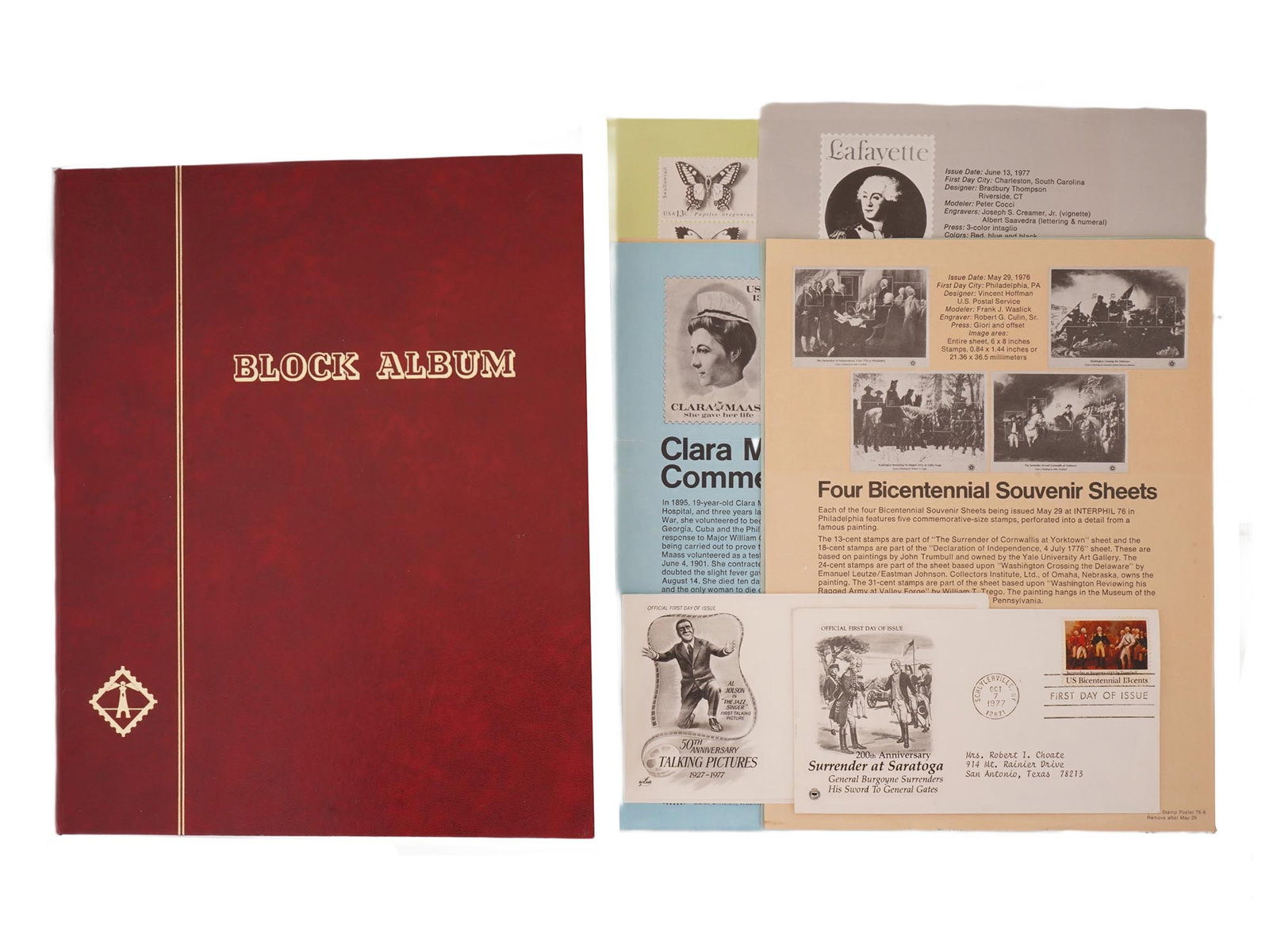 ALBUM PRINTED PLATES POSTAGE STAMPS FIRST DAY COVERS (1 of 8)