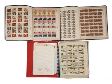 LARGE COLLECTION OF US POSTAGE STAMPS IN ALBUMS