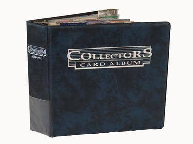 COLLECTORS ALBUM WITH VINTAGE SPORTS TRADING CARDS
