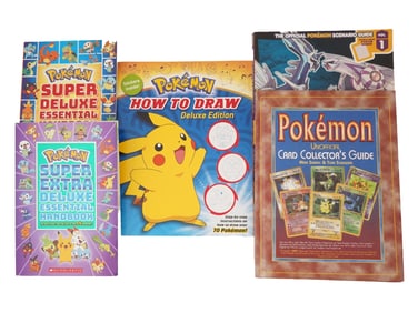 LOT OF DELUXE EDITION POKEMON HAND BOOKS CARD GUIDES