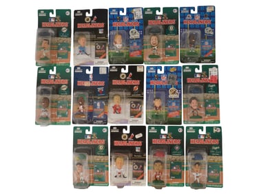 COLLECTION OF 14 HEADLINERS SPORT FIGURES IOB