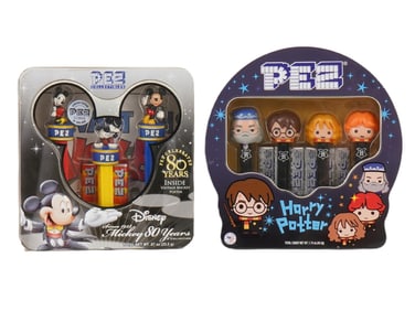 TWO COLLECTIBLE PEZ HARRY POTTER DISPENSER SETS IOB