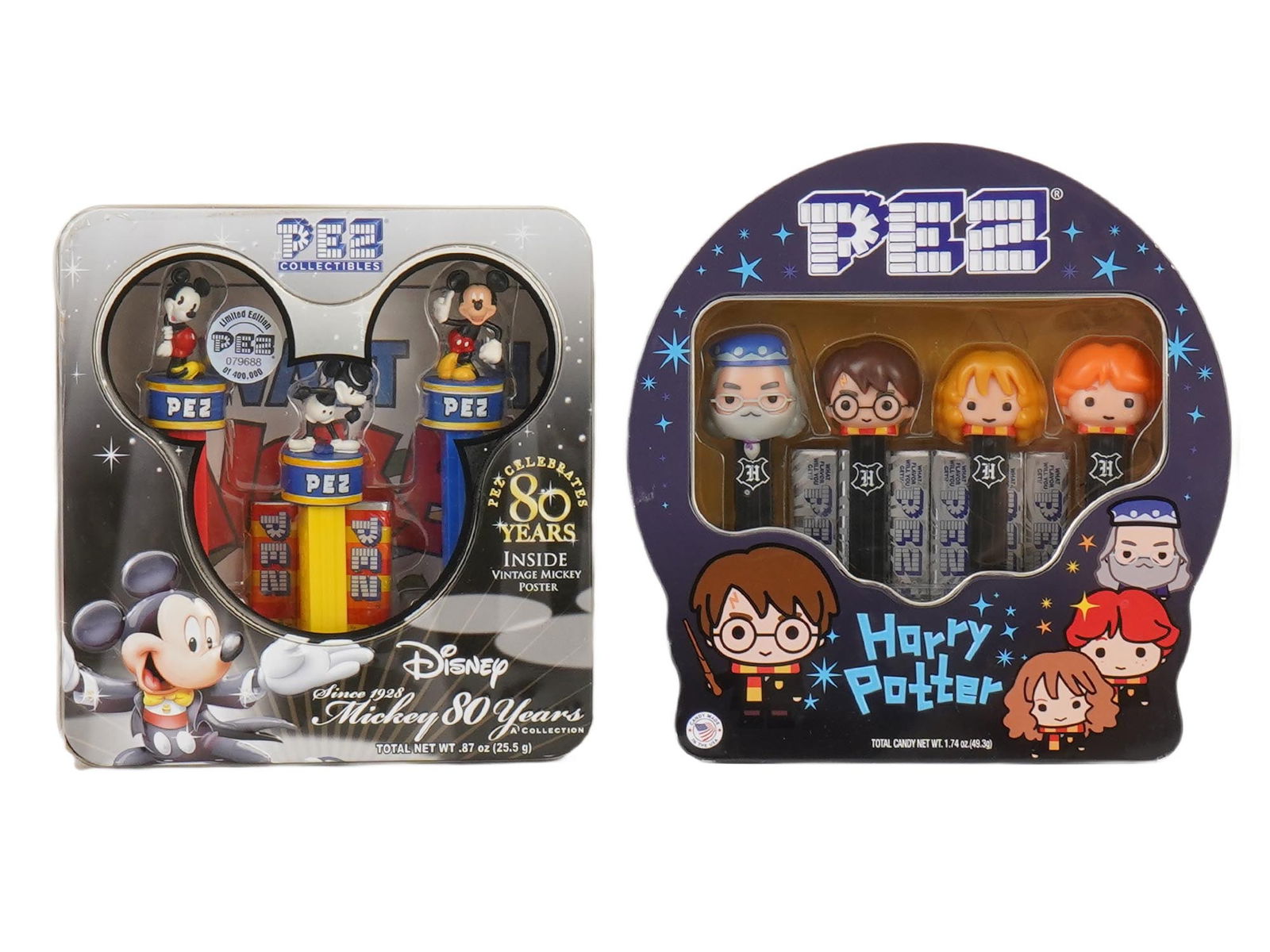 TWO COLLECTIBLE PEZ HARRY POTTER DISPENSER SETS IOB (1 of 5)