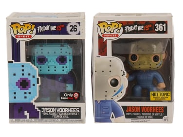 TWO FUNKO POP VINYL FIGURES TOYS OF JASON VOORHEES IOB