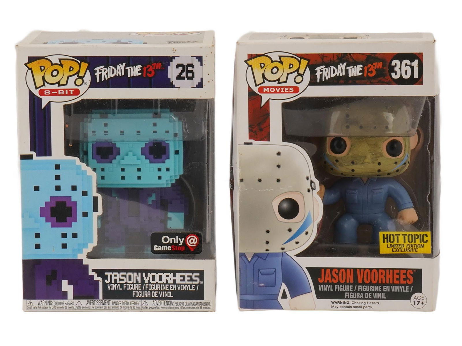 TWO FUNKO POP VINYL FIGURES TOYS OF JASON VOORHEES IOB (1 of 5)