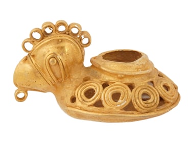 PRE COLUMBIAN TAIRONA TUMBAGA STYLE PARROT FIGURE