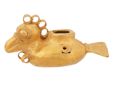 PRE COLUMBIAN TAIRONA TUMBAGA STYLE TOUCAN FIGURE