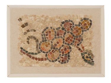 ANCIENT ROMAN MOSAIC FRAGMENT CLUSTER OF GRAPES