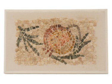 ANCIENT ROMAN MOSAIC FRAGMENT POMEGRANATE