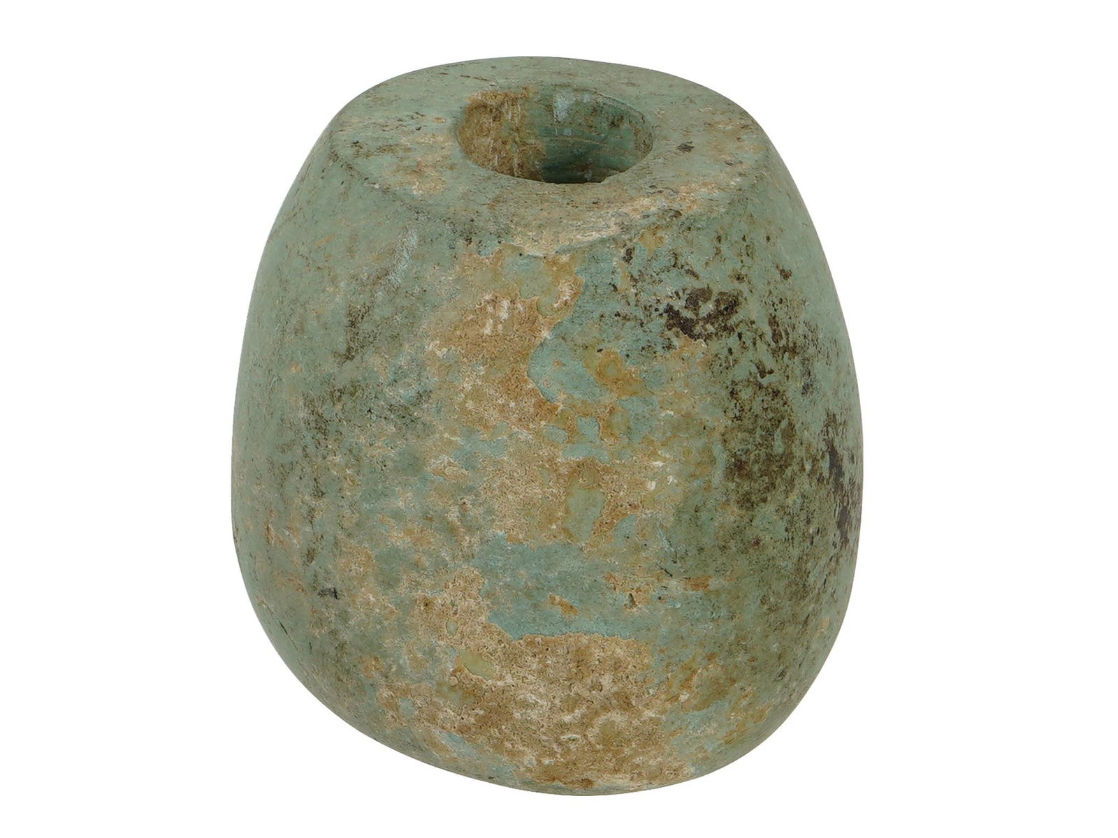 ANCIENT CARVED GRANITE MACE HEAD WITH CENTRAL PIERCING (1 of 4)