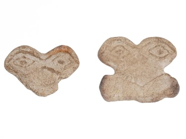 ANCIENT MESOPOTAMIAN ART CARVED EYE IDOL FRAGMENTS