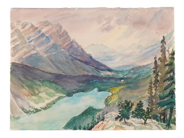 CANADIAN WATERCOLOR PAINTING SIGNED DORIS MCCARTHY