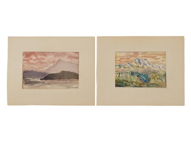 TWO CANADIAN WATERCOLOR PAINTINGS SIGNED DORIS MCCARTHY