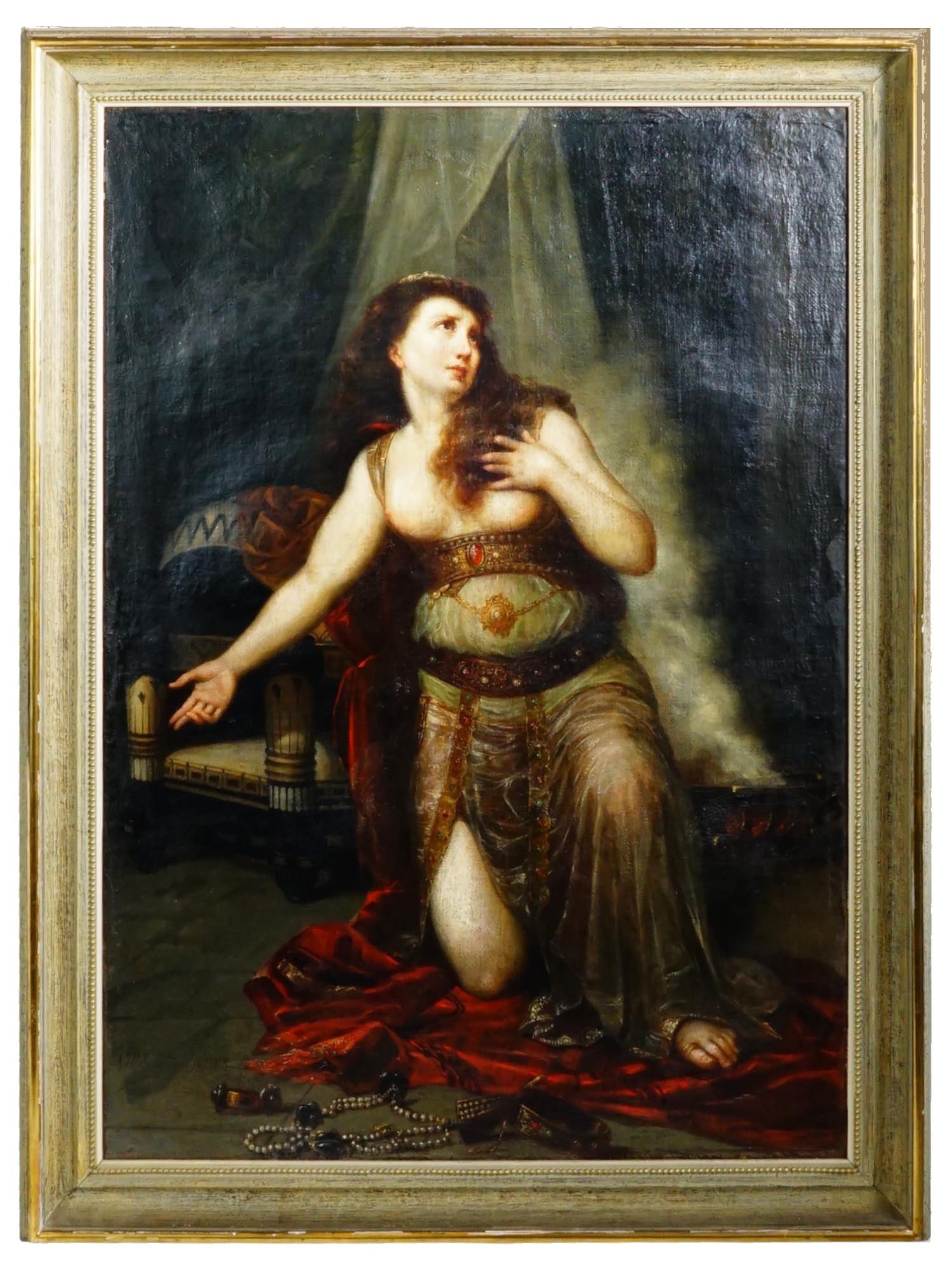 FRENCH 18TH CEN OIL PAINTING BY CHARLES E LEFEVRE (1 of 5)