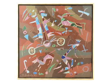 YURI GORBACHEV RUSSIAN ABSTRACT OIL PAINTING