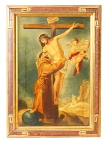 AFTER MURILLO SAINT FRANCIS OF ASSISI OIL PAINTING