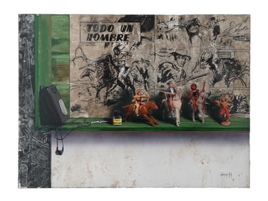 FRANCISCO RODRIGUEZ RUIZ OIL MIXED MEDIA PAINTING