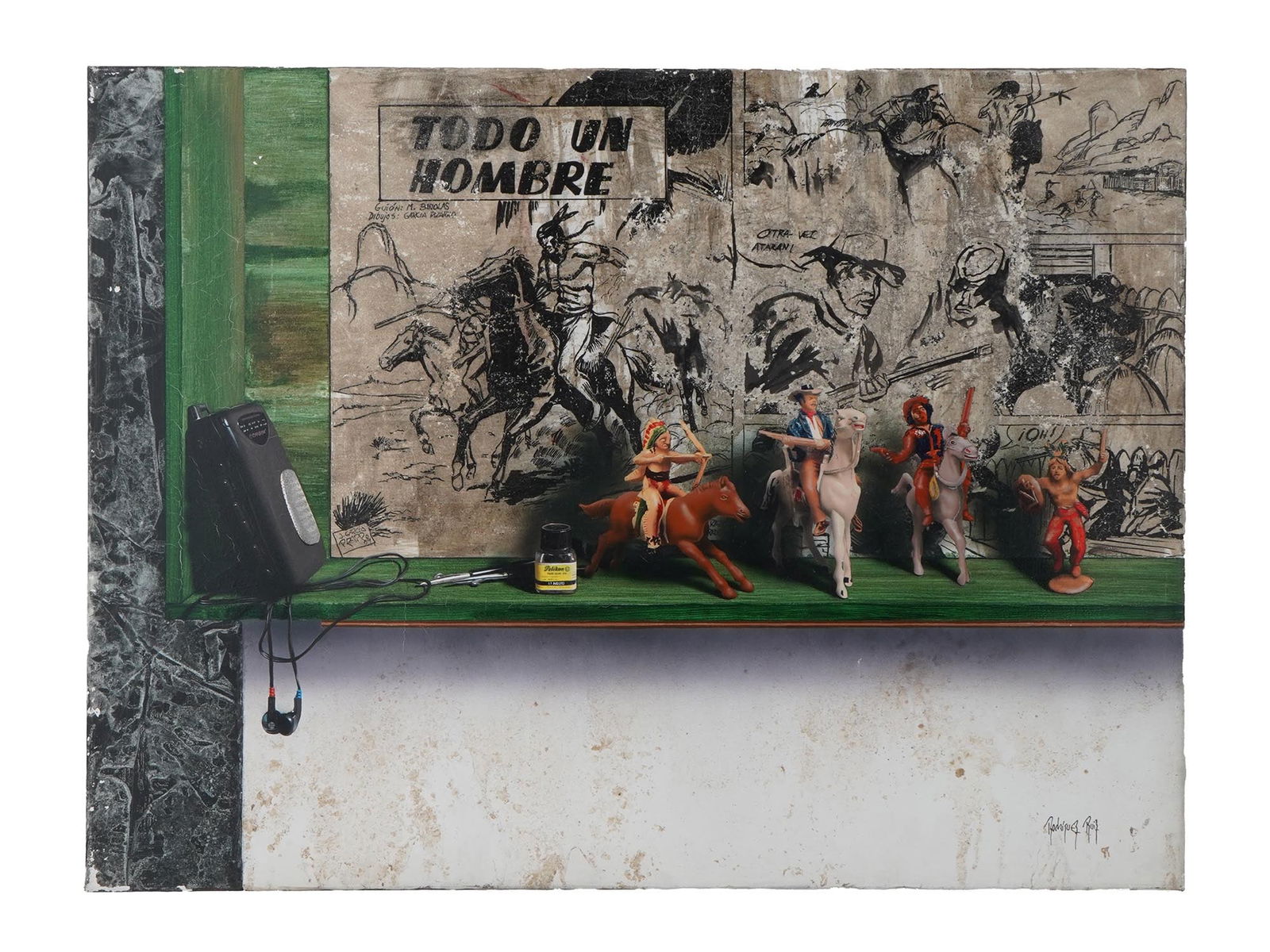 FRANCISCO RODRIGUEZ RUIZ OIL MIXED MEDIA PAINTING (1 of 7)