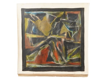 AFTER SH RAZA INDIAN ABSTRACT ACRYLIC PAINTING