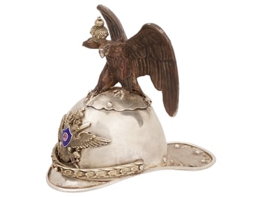 RUSSIAN SILVER IMPERIAL GUARD HELMET STIRRUP CUP