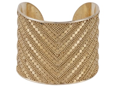 GILT STERLING SILVER CUFF BRACELET BY ANNA BECK