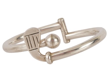 VINTAGE STERLING SILVER GOLF THEMED CUFF BRACELET