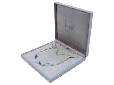 VINTAGE LALIQUE CRYSTAL COSTUME JEWELRY NECKLACE