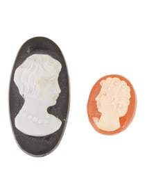 ANTIQUE VINTAGE CARVED CAMEOS FEMALE PORTRAITS