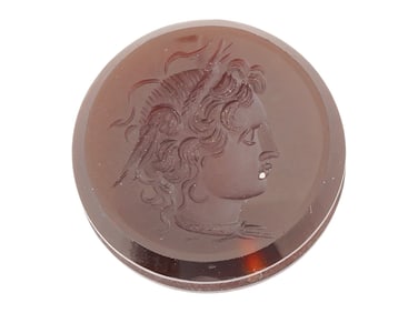 ANTIQUE CARNELIAN MALE PORTRAIT CAMEO