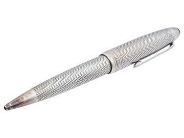 MONTBLANC SILVER BALLPOINT PEN MEISTERSTUCK SOLITAIRE