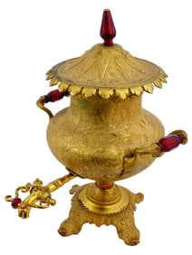 ANTIQUE ENGLISH HEATED WATER URN TEA SAMOVAR