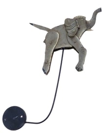 OLD CENTER OF GRAVITY METAL TOY DANCING ELEPHANT