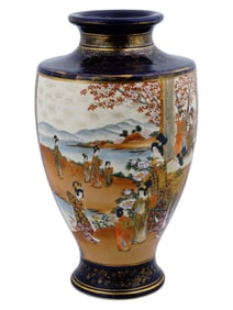 ANTIQUE JAPANESE MEIJI SATSUMA PORCELAIN VASE