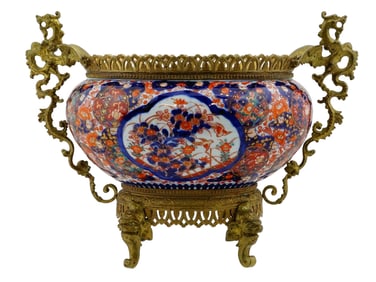 ANTIQUE JAPANESE IMARI HAND PAINTED PORCELAIN BOWL