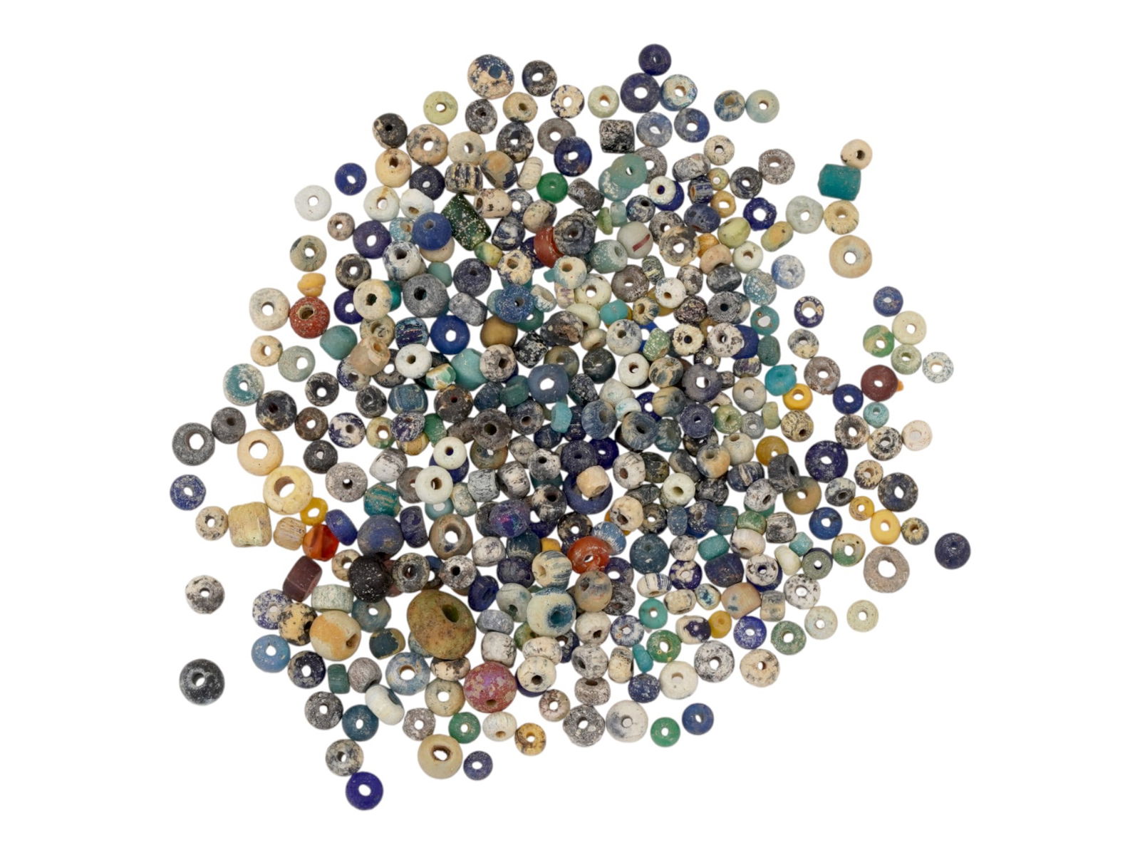COLLECTION OF ANCIENT ROMAN GLASS BEADS 100C TO 300 AD (1 of 6)