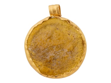 ANCIENT EGYPTIAN GOLD GLASS AMULET LEDA AND THE SWAN