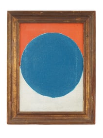 SIGNED ABSTRACT COMPOSITION OIL PAINTING