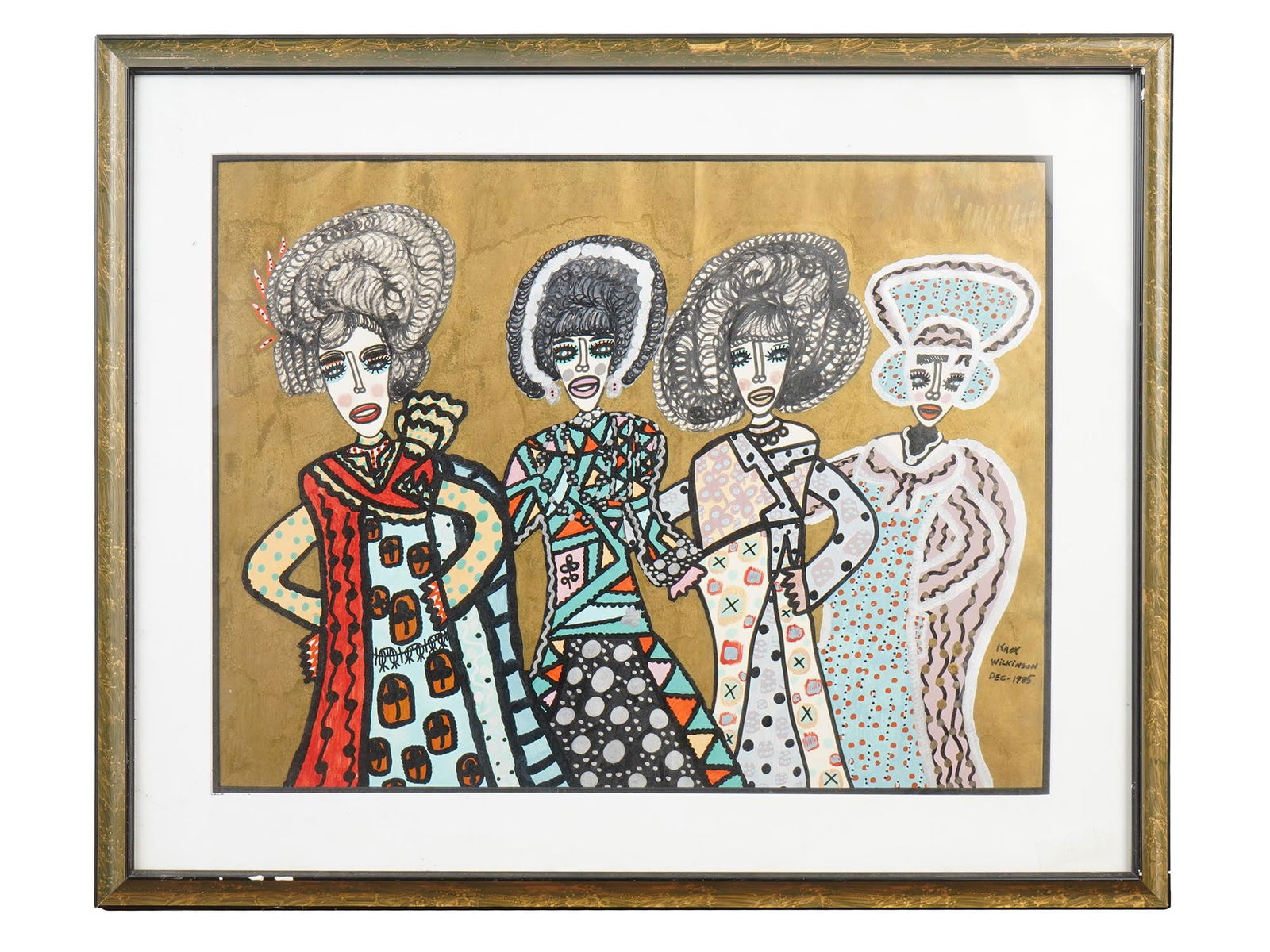 AMERICAN FOLK MIXED MEDIA PAINTING BY KNOX WILKINSON (1 of 5)