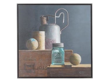 CARL HOLZMAN AMERICAN STILL LIFE OIL PAINTING