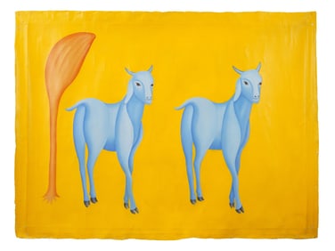 INDIAN OIL PAINTING SIGNED MANJIT BAWA