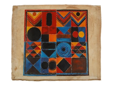 ATTR TO SAYED HAIDER RAZA INDIAN ACRYLIC PAINTING