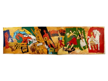 ACRYLIC PAINTING SIGNED MAQBOOL FIDA HUSAIN W COA