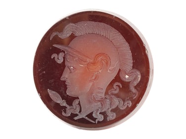 ROMAN MANNER CARVED STONE PORTRAIT INTAGLIO SEAL
