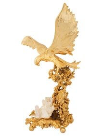 CLAUDE VICTOR BOELTZ FRENCH BRONZE EAGLE SCULPTURE